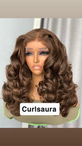 Rich chocolate bouncy wig