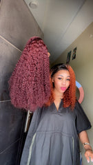 Burgundy pixie curls